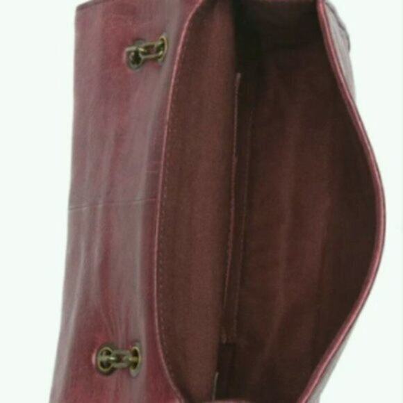Frye leather Studded Shoulder Bag Red - Picture 3 of 7